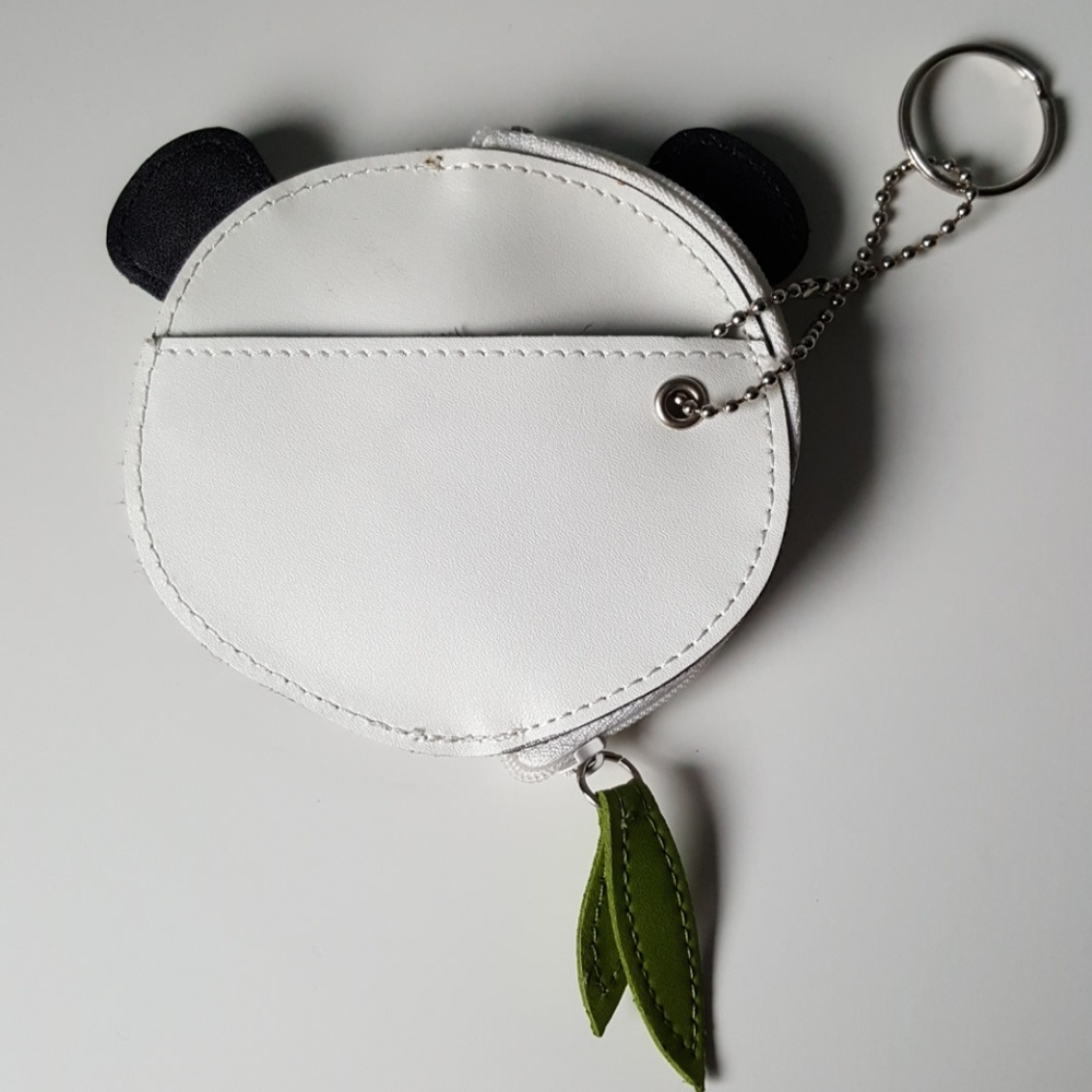 Vintage 90's Rolf's Leather Panda Bear Coin Bag - Picture 2 of 2